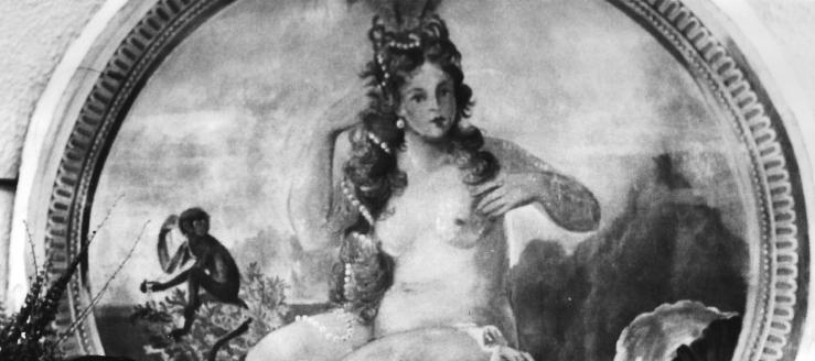 Mostra di Mario Rapp al Bateleur giugno 1970 - La bella e la scimmia (dettaglio)